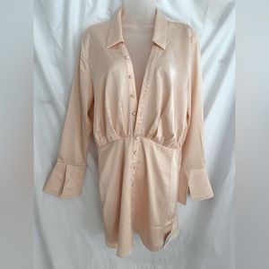 ASOS design pastel satin effect wrap dress